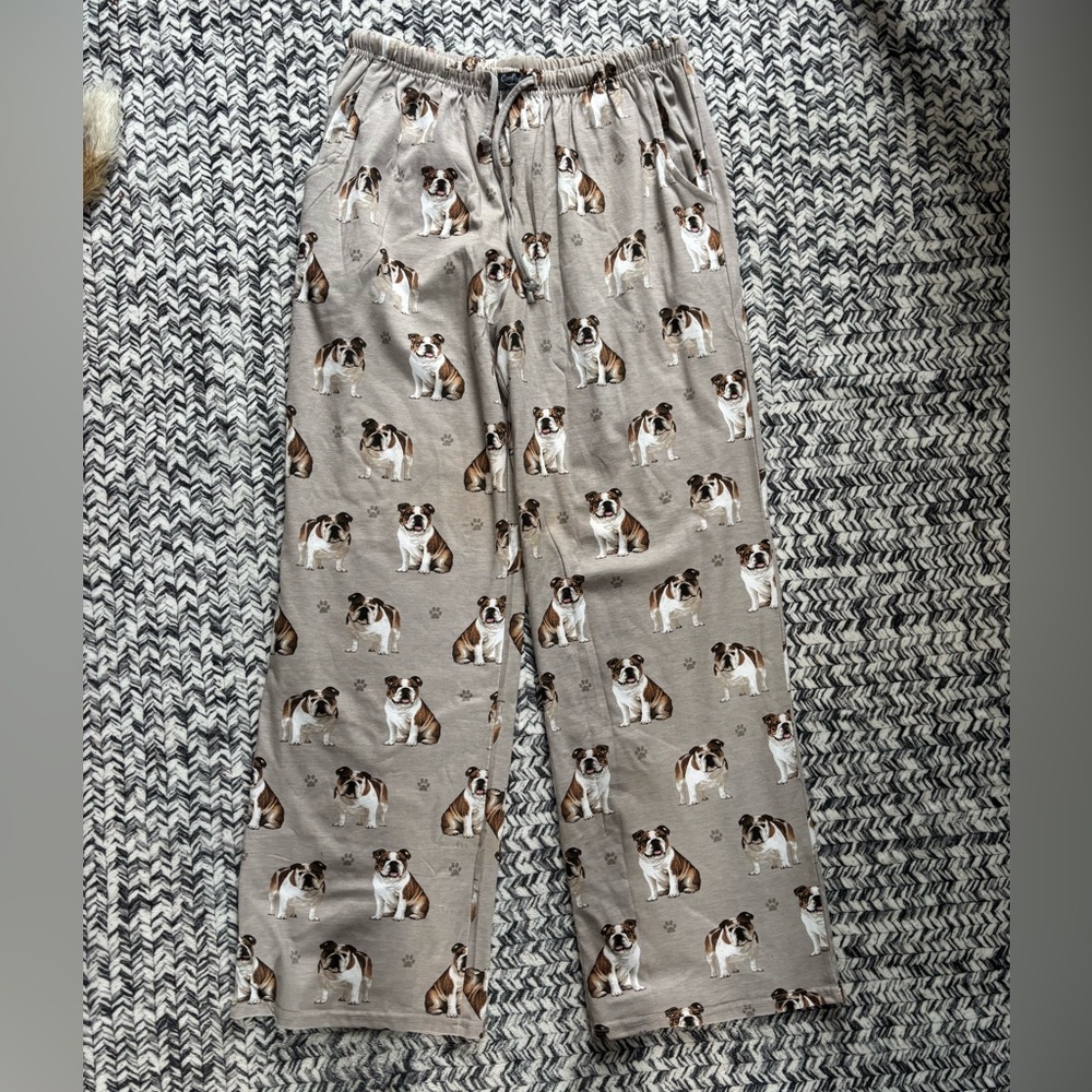 Stretchy Lightweight Comfies Bull Dog Lounge Pajama Pants Women’s XL
